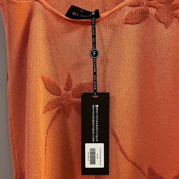 White Fox Trust Issues Maxi Dress Orange - Picture 6 of 6